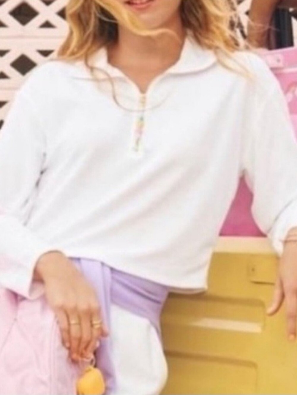 Stoney Clover X Target White Terry Sweatshirt Size 1X NEW NWT Beach Resort